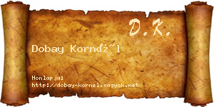 Dobay Kornél névjegykártya